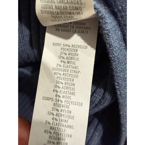 Aerie Women Small Dusty Blue Ribbed Wrap Front Knit Camisole‎ Cropped Tank Top - Image 5