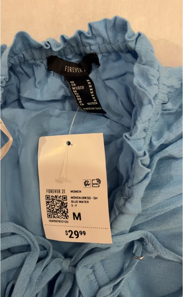 Forever 21 Summer Dress Blue - Image 3