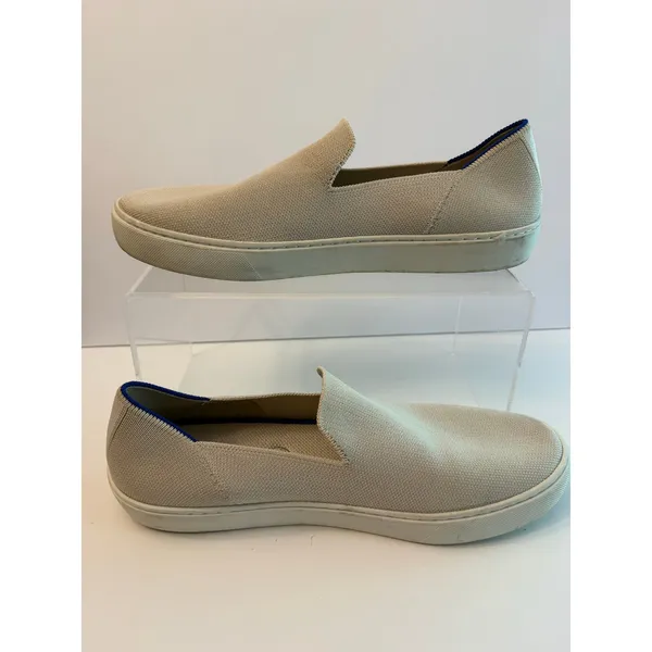 Rothy’s Original Slip-On Sneaker Women’s Size 11 Sand Cream Knit Comfort Shoes - Image 4