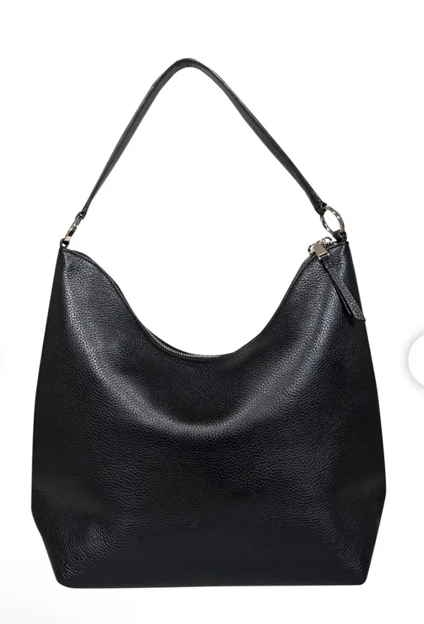 Kate Spade | Black Pebbled Textured Cow Leather Hobo Shoulder Bag Purse - Image 2