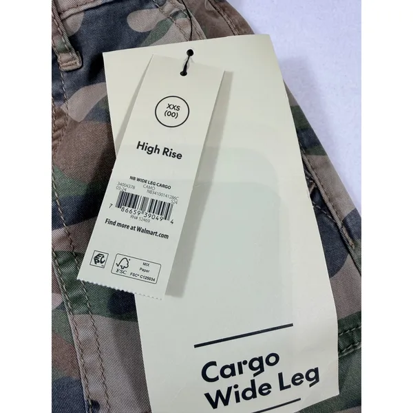 No Boundaries Women's XXS 00 Camo Cargo Wide Leg High Rise Pants NWT - Image 4