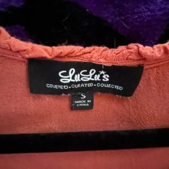 Lulu's Terracotta Rose Embroidered Peasant Top, Small - Image 3