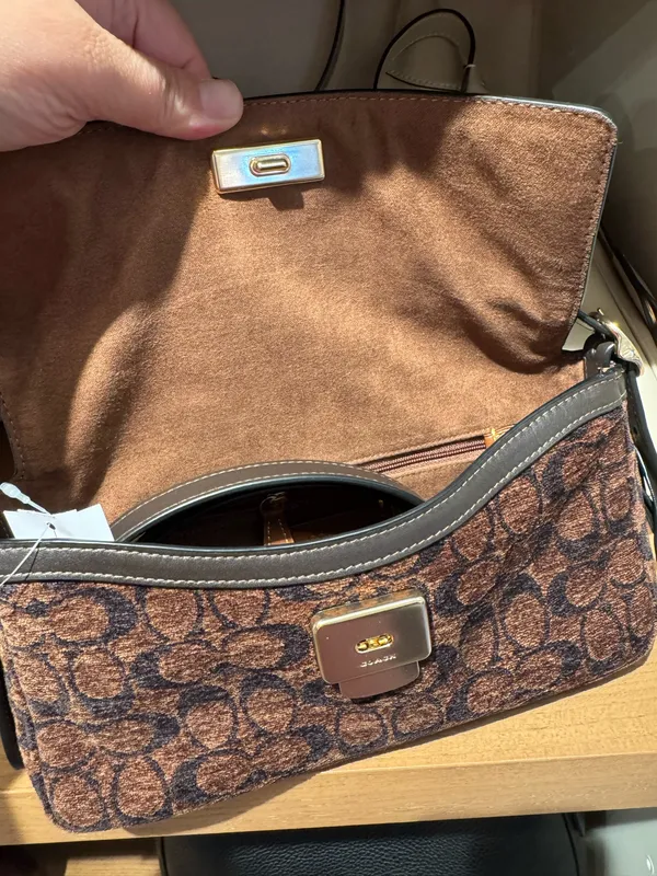 NWT Coach Etta Small Flap Shoulder Bag in Signature Chenille CCV65 Fall Release - Image 5