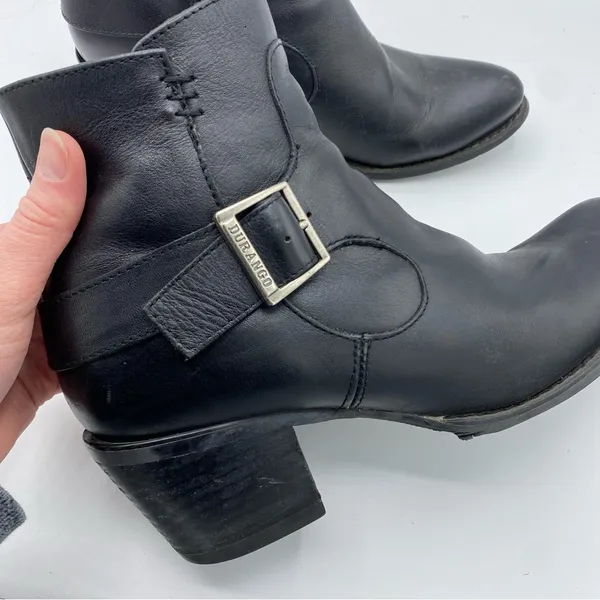 Durango Women's 6" Shorty Black leather Moto western Boots‎ Size 8M - Image 2