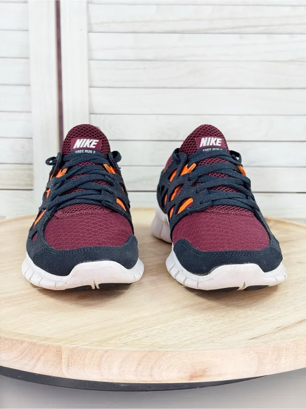 Nike Women’s Free‎ Run 2 Lace Up Running Shoes Burgundy Blue Size 8.5 DM8195-600 - Image 2