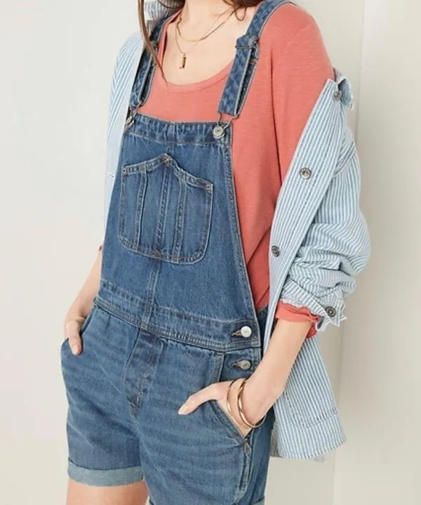 Old Navy Slouchy Straight short overalls - Image 4