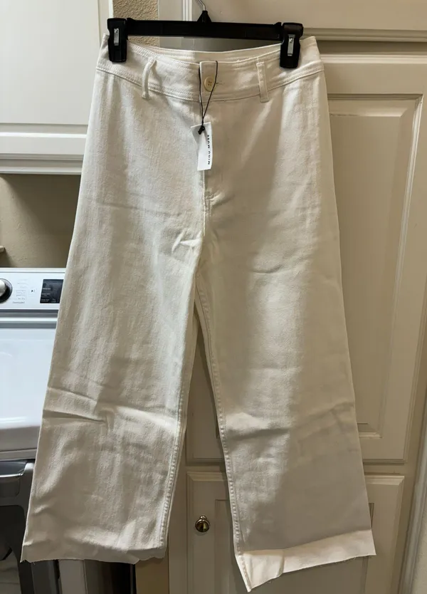 Grey Bandit MIOU MUSE White Wide Leg Denim Pants - Image 3