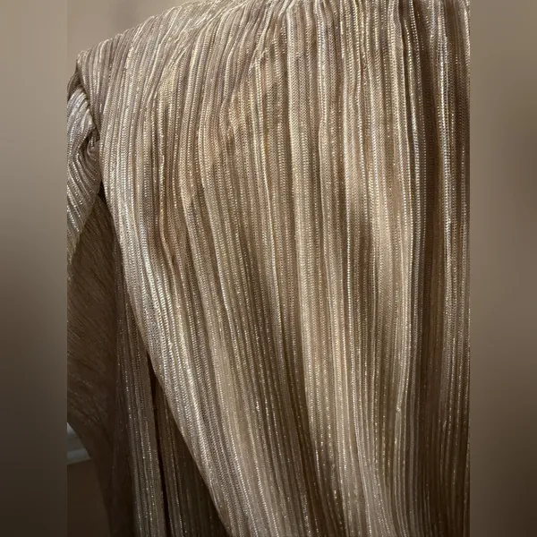 Joie Shimmer Metallic Smocked Blouse - Image 6