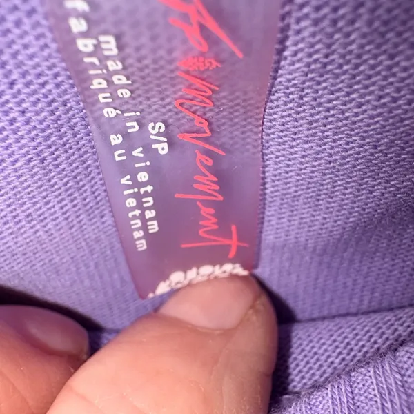 NEW FREE PEOPLE | FP Movement‎ Post Up Lilac Layer Oversized Shirt S/P - Image 5
