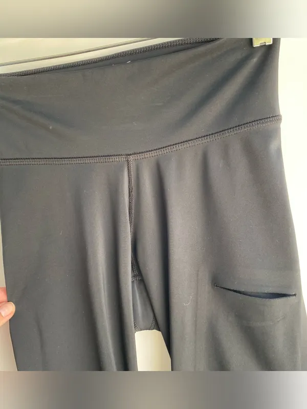 Nike dri fit black leggings full length athletic activewear tights workout XS - Image 2