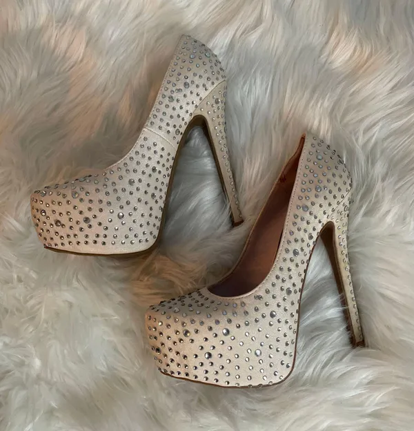 Rhinestone platform heels Tan Size 5.5 - Image 2