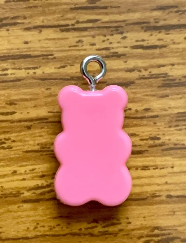 Pink Gummy Bear Charm Pendant - Image 2