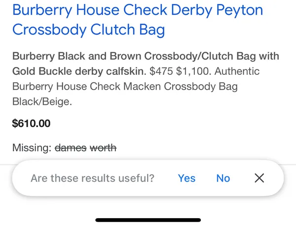 Burberry House Check derby Peyton Crossbody/clutch bag - Image 4