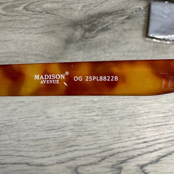 Madison Avenue‎ Blue Light Blocking Glasses Tortoise Square OG 25PL8822B Orange - Image 5