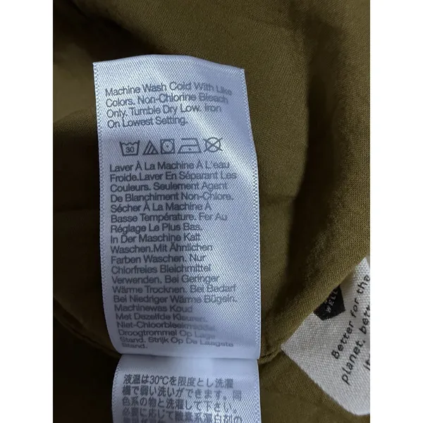 Madewell Ruffle-Sleeve Tiered Midi Dress in Daisy Stitch Weathered Olive Size L - Image 15