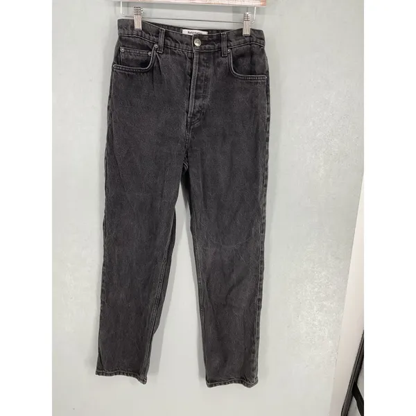 Reformation Womens Cynthia High Relaxed Jean Seattle Washed Black 27 - Image 2