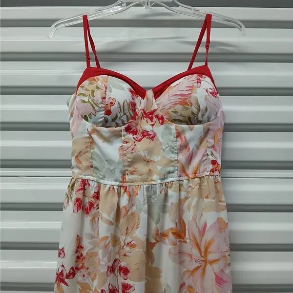 Band Of The Free Sundress Women Large Pink Floral Boho Cottage European Summer - Image 5