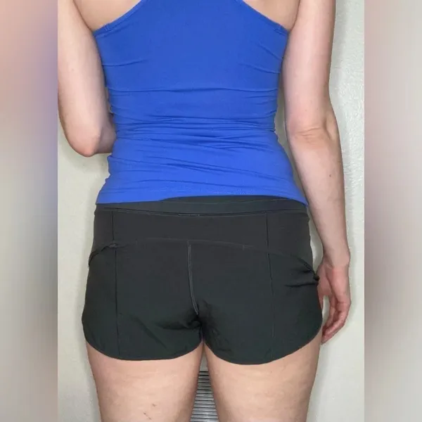 CRZ Yoga Lined Running Shorts Size Medium Olive Green - Image 2