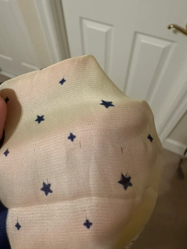 Showpo Off White Blue Star Scarf - Image 4