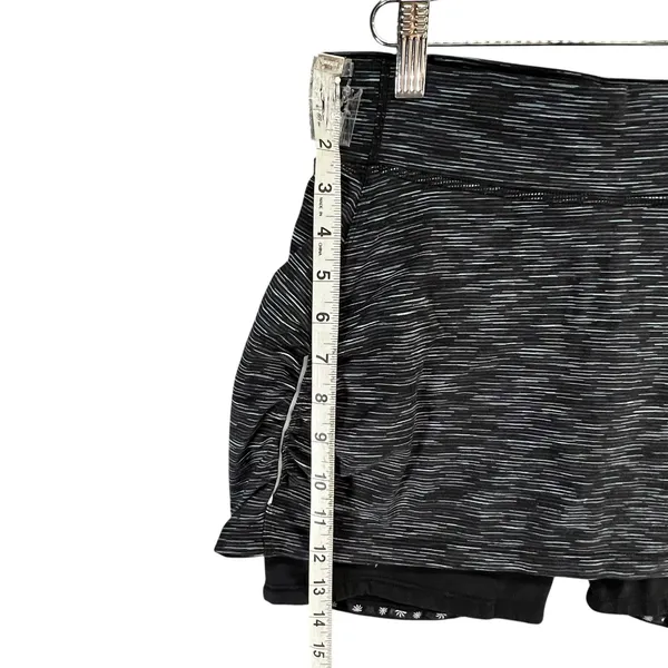 Athleta Contender 2 in 1‎ Skort Womens S Black Space Dye Running Trail Athletic - Image 8