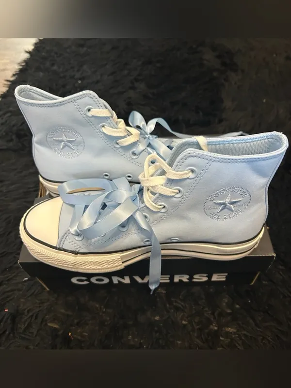 CONVERSE Ctas Lift Hi top blue lace up shoes sneakers women’s 9 new in box - Image 8