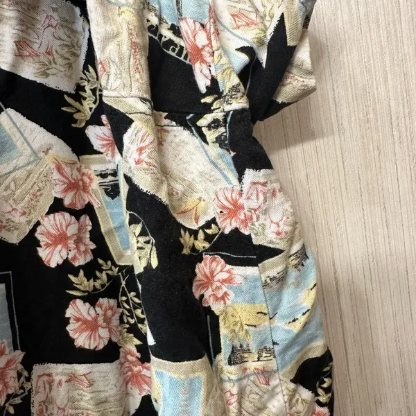 Bahama Beach Woman Y2K Pattern Gyaru button‎ up Black Size 3X - Image 6