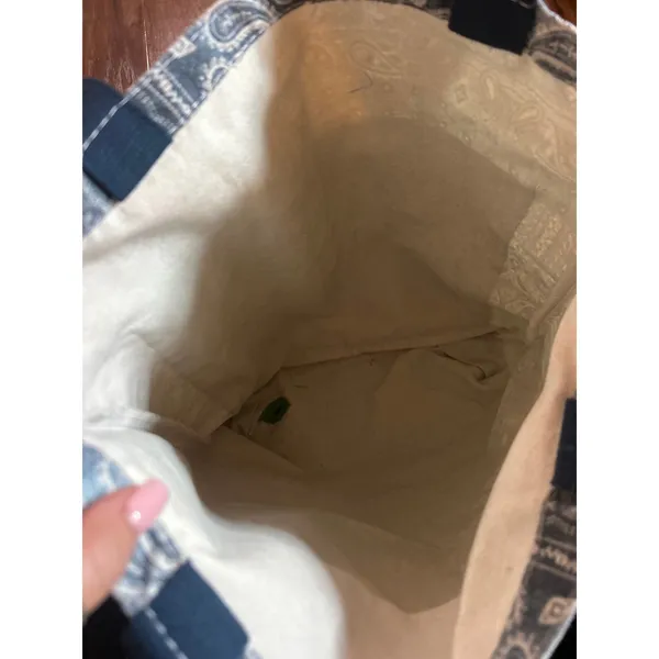JOHNNY WAS X SASSON Denim Tote Bag Bandana Shopper JW SUSTAINABLE - Image 4