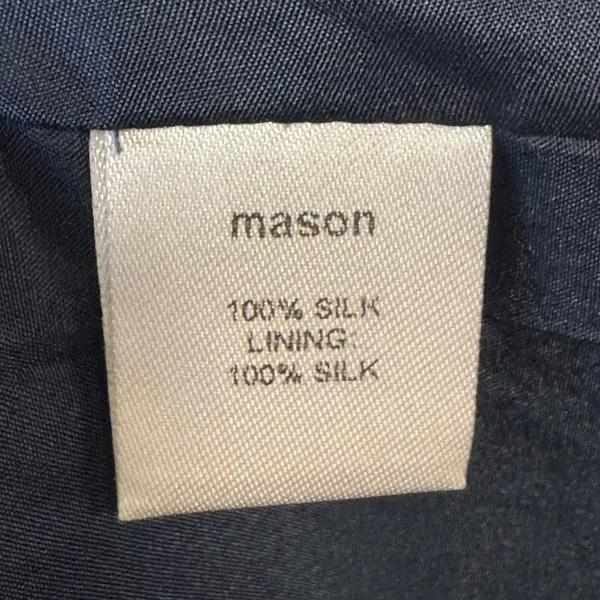 Mason by Barneys New York Navy 100% Silk Wrap Mini Dress Size 0 Party Cocktail - Image 8