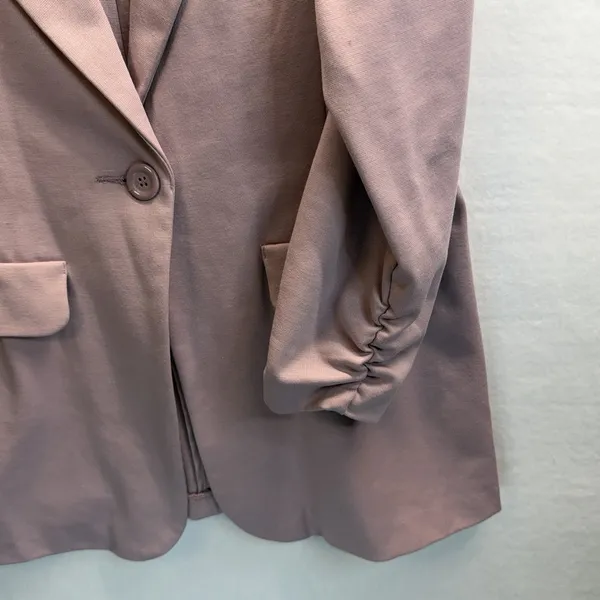 women's casual, pink, three-quarter sleeve‎ blazer cardigan - Image 10