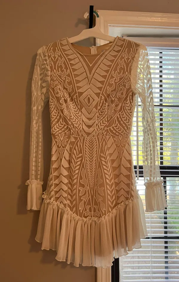 Hello Molly Spend All Your Time White Lace Mini Dress - Image 2