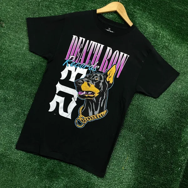 Death Row Records Rottweiler Logo Hip-Hop T-Shirt Size Small - Image 3