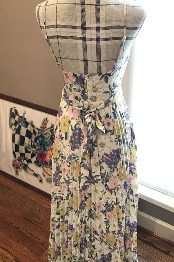 Floral Maxi Dress Purple - Image 2