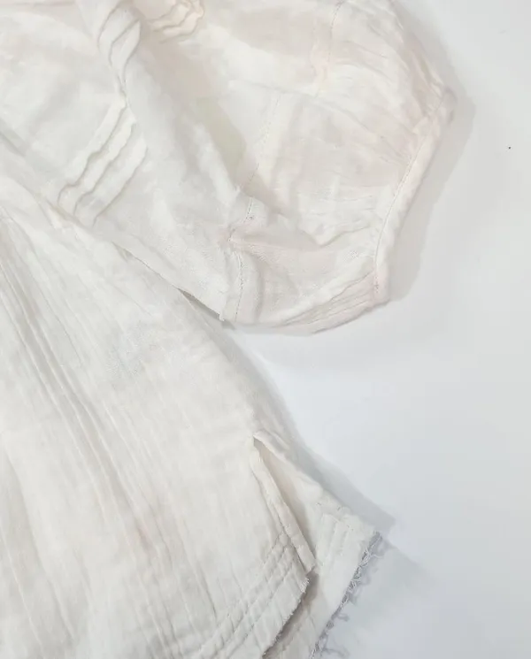 Free People Secret Falls Smocked Top in Ivory - Image 7