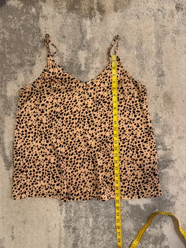 Entro Leopard Print Top  - Tan  with Black Spots - Image 6