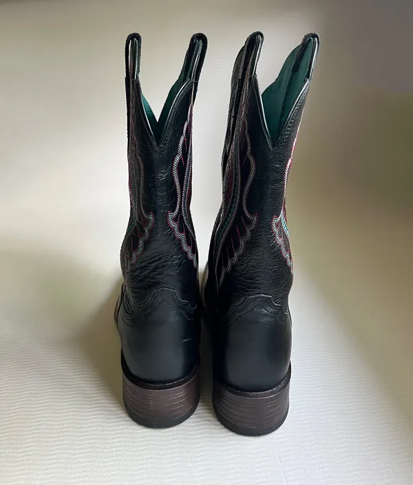 Ariat Ladies Primetime True Black Square Toe Boots 7 - Image 4