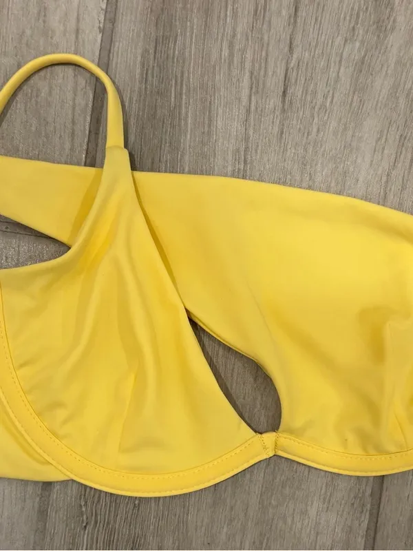 Onia yellow bikini top with tie dye bottoms size Small‎ - Image 5