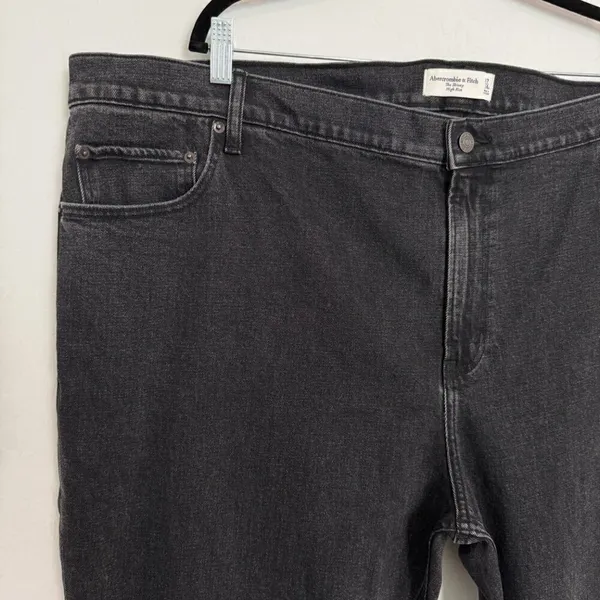 Abercrombie Jeans Size 24 Black Denim Split Hem‎ High Rise Skinny Pants Capsule - Image 4