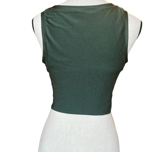 Aerie OFFLINE Ribbed Shine Twist Front Sports Bra Sz‎ L - Image 4