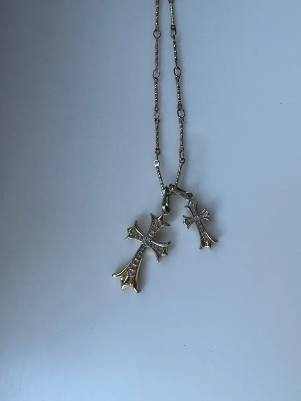Evry Jewels Double Cross Me Necklace - Image 2