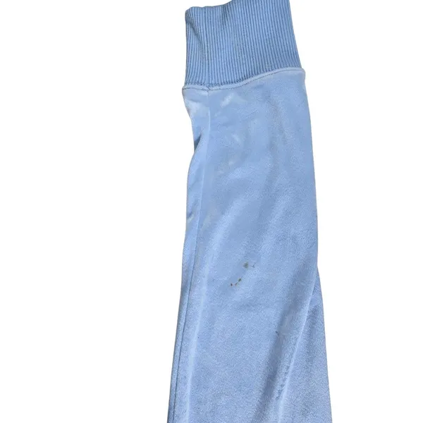 Aerie‎ Real Good Velour Full Zip Hoodie Light Blue Cropped Sweatshirt Large - Image 8