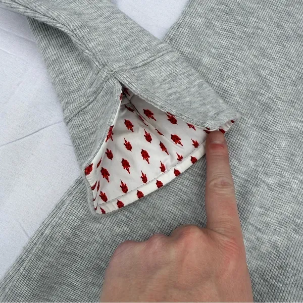 Orvis Gray Zip Up Sweater with Patterned Collar - Image 10