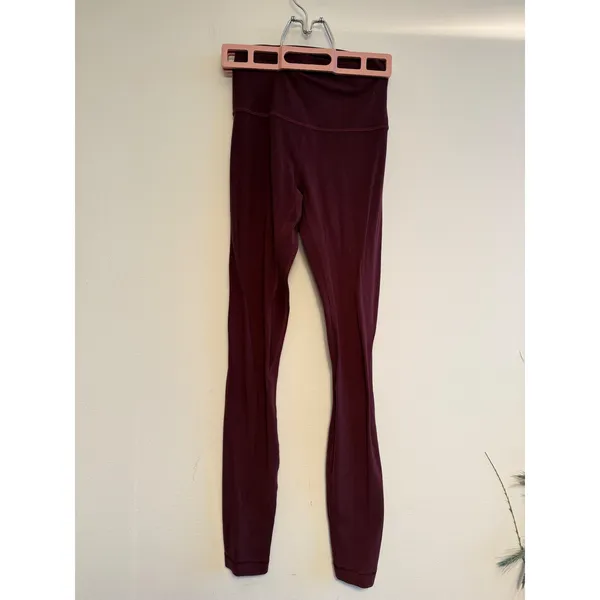 Lululemon Align High-Rise Pant 28 Burgundy Plum‎ Nulu Yoga Leggings Size 2 - Image 3