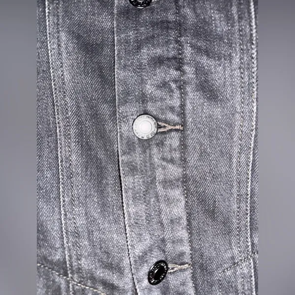 Old Navy Black Sherpa-Lined Black Denim Jacket - Image 6