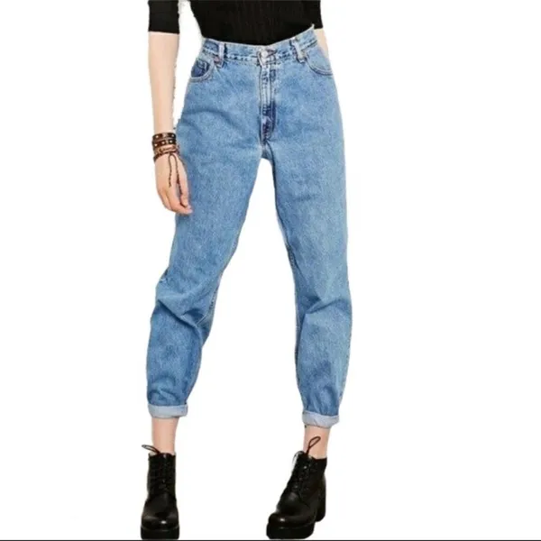 Vintage LEVI’s 550 High Rise Relaxed Fit Tapered Leg Mom Jeans Blue Size 10 - Image 3
