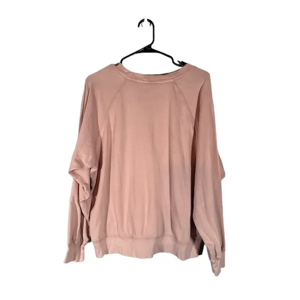 J. Crew Pink Long Sleeve Crew Neck Pullover Sweatshirt Women Sz M - Image 2