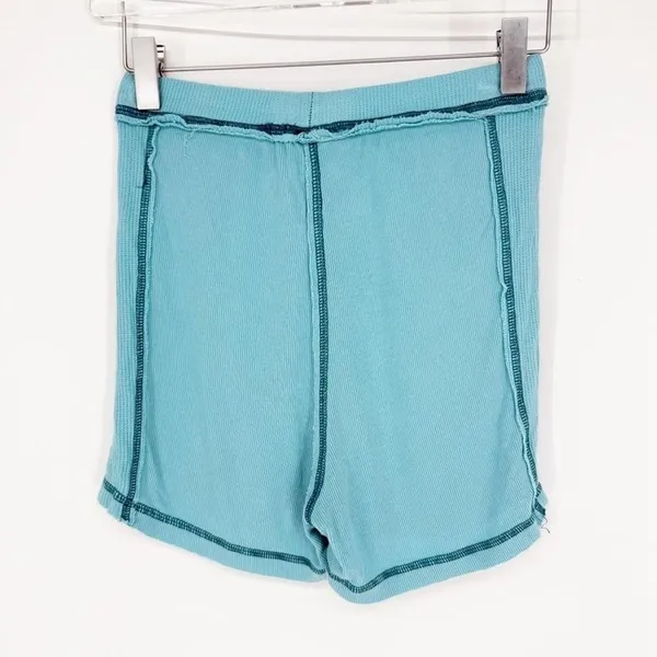 Urban Outfitters Out From Under High Waist Lounge‎ Shorts Women's Size M Blue - Image 3