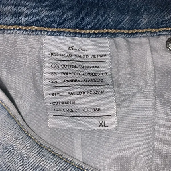 KanCan Jean Shorts Women’s XL Blue Stretch Distressed Classic Beach Summer - Image 4