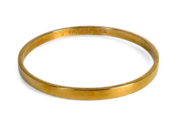 Kate Spade Heart Of Gold Idiom Bangle Bracelet Smell the Roses - Image 2