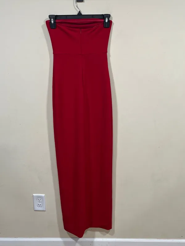 Meshki Rachel Midaxi Split Front Dress size XS red EUC - Image 7
