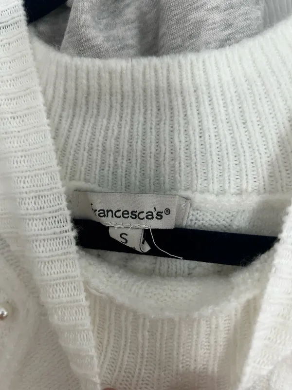 Francesca's White Pearl Sweater Dress - Image 2